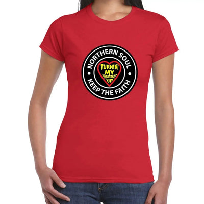 Northern Soul Turnin' My Heartbeat Up Women's T-Shirt M / Red