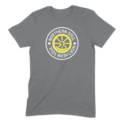 Northern Soul Twisted Wheel Logo Men's T-Shirt S / Charcoal Grey