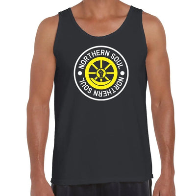 Northern Soul Twisted Wheel Logo Men's Vest Tank Top S / Black