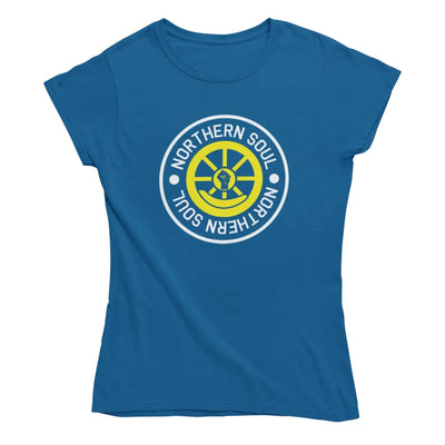 Northern Soul Twisted Wheel Logo Women’s T-Shirt - M / Royal