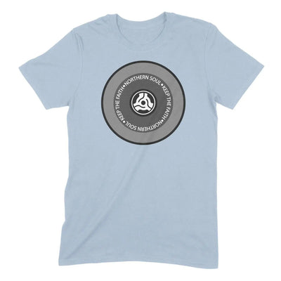 Northern Soul Vinyl Discs Keep the Faith Men's T-Shirt XXL / Light Blue