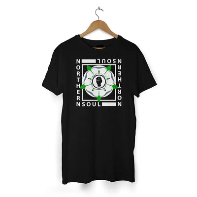 Northern Soul Yorkshire Rose Logo Men's T-Shirt L / Black