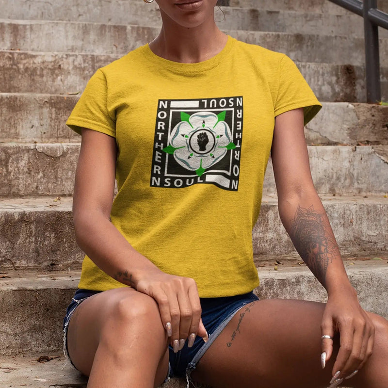 Northern Soul Yorkshire Rose Logo Women’s T-Shirt - Womens