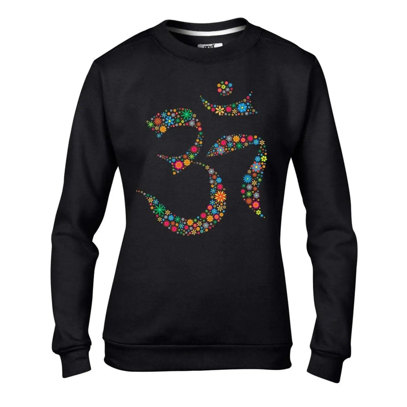 Om Symbol Floral Meditation Women&