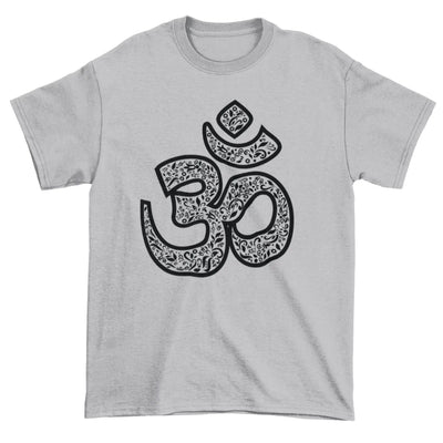 Om Symbol Large Print Men's T-Shirt 3XL / Light Grey