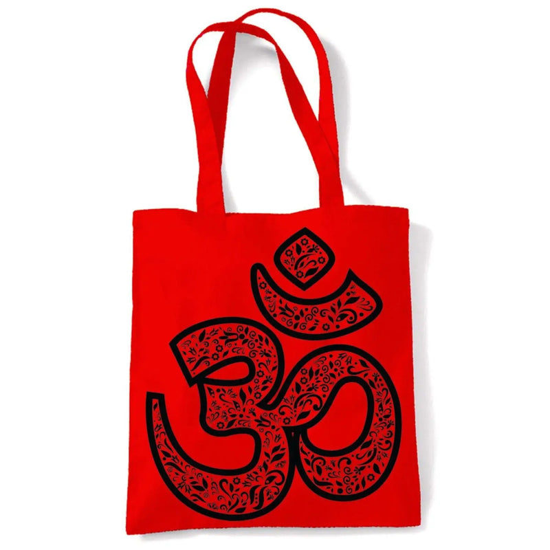 Om Symbol Large Print Tote Shoulder Shopping Bag