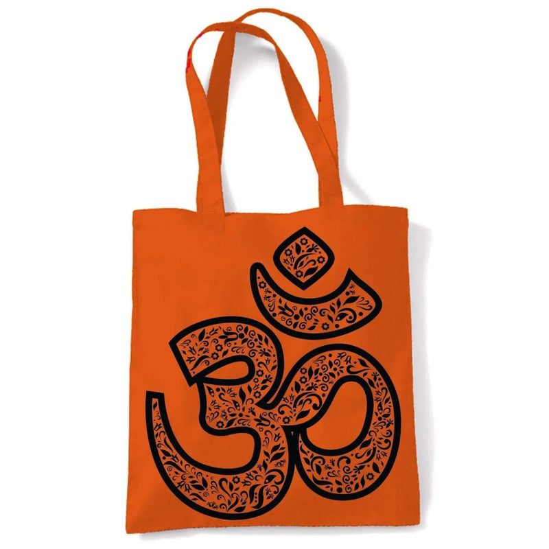 Om Symbol Large Print Tote Shoulder Shopping Bag