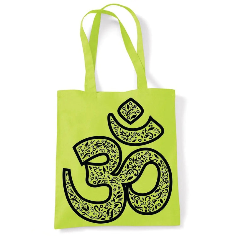 Om Symbol Large Print Tote Shoulder Shopping Bag