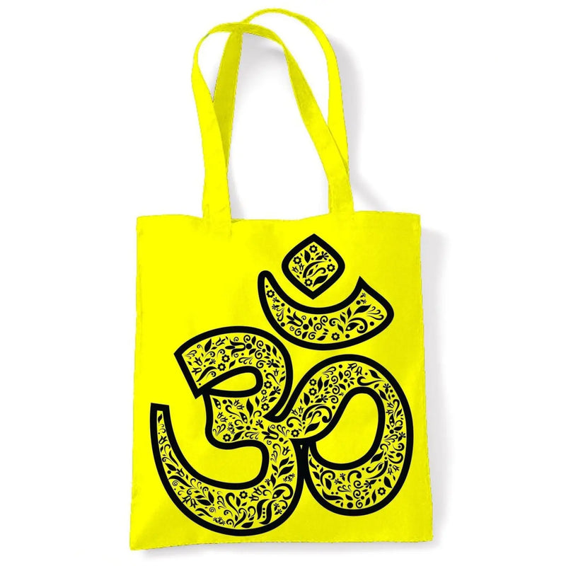 Om Symbol Large Print Tote Shoulder Shopping Bag