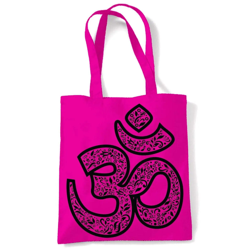 Om Symbol Large Print Tote Shoulder Shopping Bag