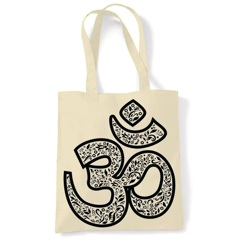 Om Symbol Large Print Tote Shoulder Shopping Bag