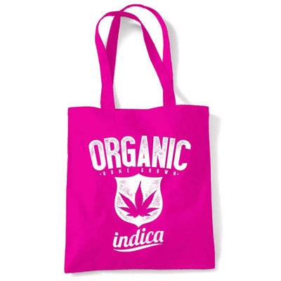 Organic Indica Marijuana Cannabis Cotton Shoulder Shopping Bag
