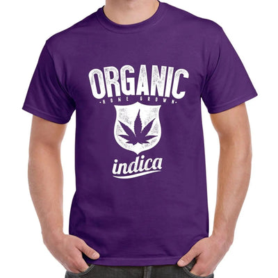 Organic Indica Marijuana Cannabis Men's T-Shirt L / Purple