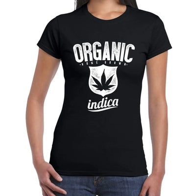 Organic Indica Marijuana Cannabis Women's T-Shirt S / Black