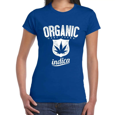 Organic Indica Marijuana Cannabis Women's T-Shirt S / Royal Blue
