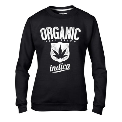 Organic Indica Marijuana Women's Sweatshirt Jumper M