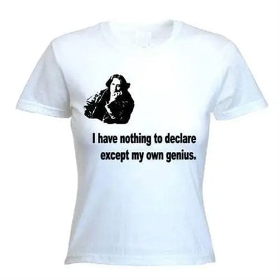 Oscar Wilde Genius Women's T-Shirt M / White
