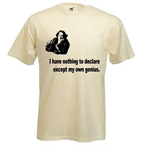 Oscar Wilde I Have Nothing To Declare T-Shirt XL / Cream