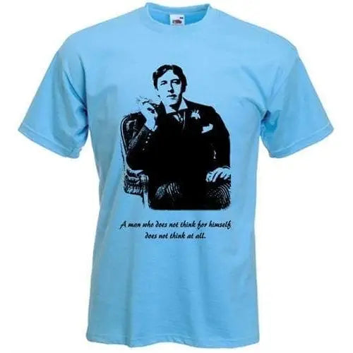 Oscar Wilde Quotation T-Shirt 3XL / Light Blue