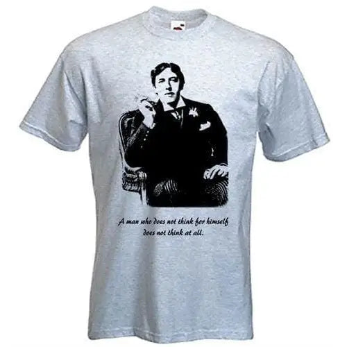 Oscar Wilde Quotation T-Shirt 3XL / Light Grey