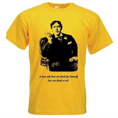 Oscar Wilde Quotation T-Shirt 3XL / Yellow