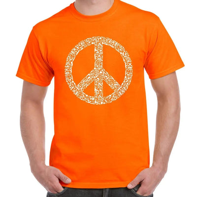 Peace Symbol CND Men's T-Shirt XL / Orange