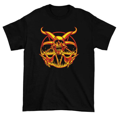 Pentagram Fire T-Shirt - XXL - Mens T-Shirt
