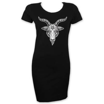 Pentagram Goat of Mendes Women's Short Sleeve T-Shirt Dress XL