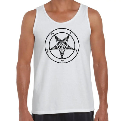 Pentagram Pagan Men's Tank Vest Top L / White