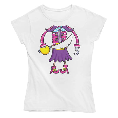 Pirate Girl Women’s Fancy Dress T-Shirt - S - Womens T-Shirt