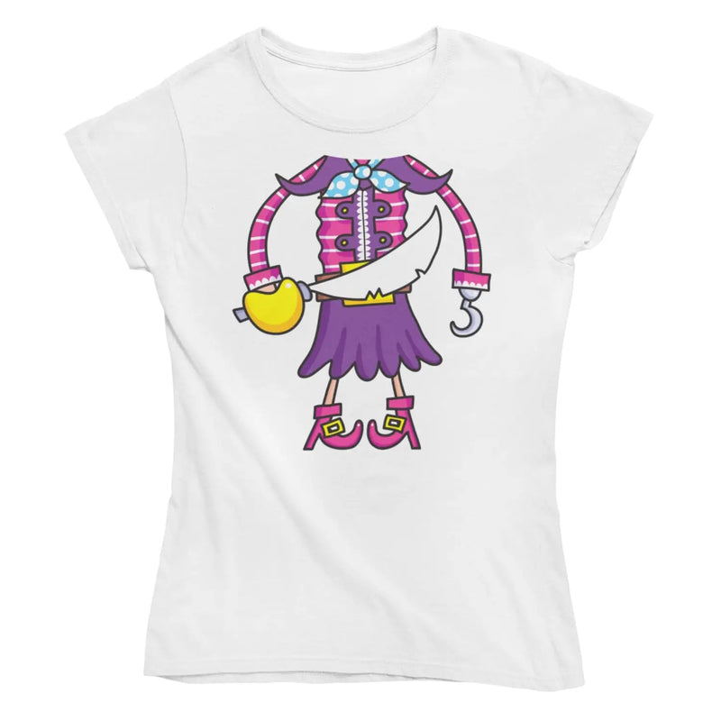 Pirate Girl Women’s Fancy Dress T-Shirt - S - Womens T-Shirt