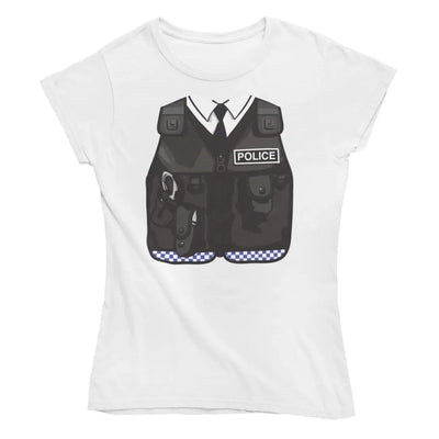 Police Uniform Women’s Fancy Dress T-Shirt - L - Womens
