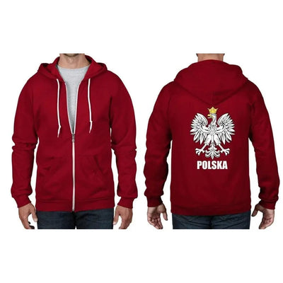 Polish Eagle Polska Flag Full Zip Hoodie