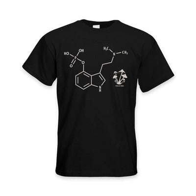 Psilocybin Chemical Formula Magic Mushrooms Men's T-Shirt XXL / Black