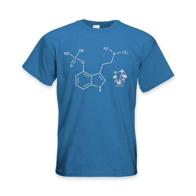 Psilocybin Chemical Formula Magic Mushrooms Men's T-Shirt XXL / Royal Blue