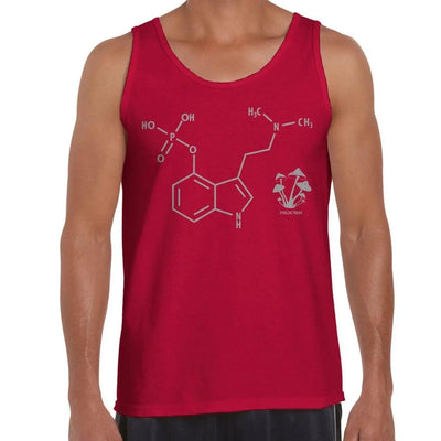 Psilocybin Chemical Formula Magic Mushrooms Men's Tank Vest Top M / Red