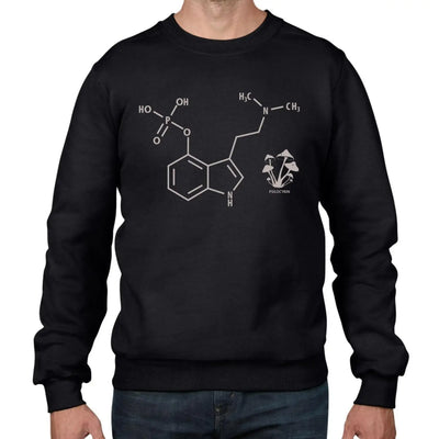 Psilocybin Chemical Formula Men's Sweatshirt Jumper S / Black