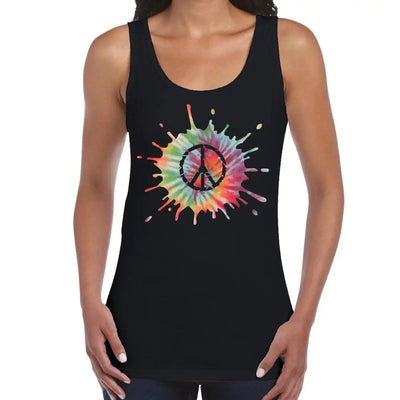 Psychedelic CND Peace Symbol Women's Tank Vest Top XXL / Black