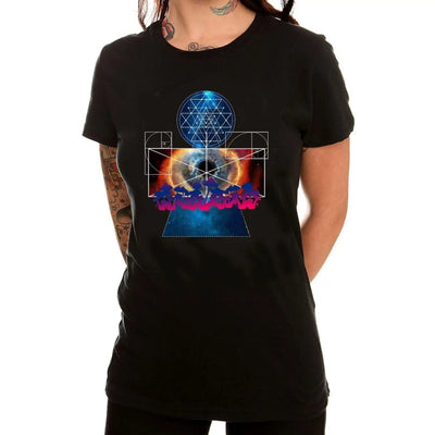 Psychedelic Magic Mushrooms Women's T-Shirt M / Black