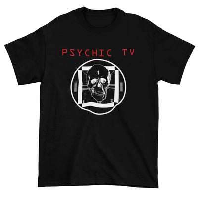 Psychic TV Skull Logo T Shirt - Industrial Music Throbbing