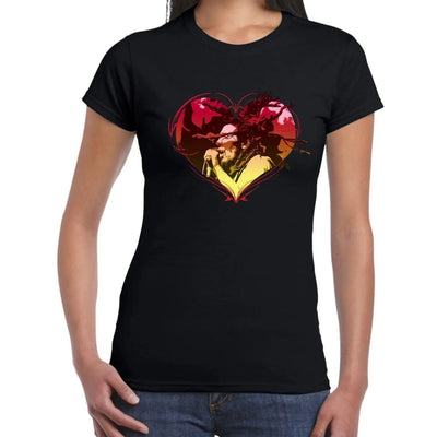 Rasta Heart Dreadlocks Women's T-Shirt M / Black