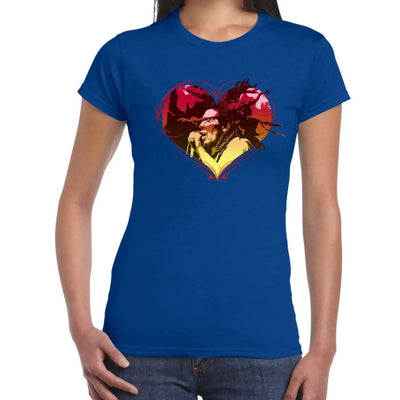 Rasta Heart Dreadlocks Women's T-Shirt M / Royal Blue