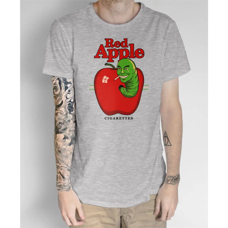 Red Apple Cigarettes Pulp Fiction T-Shirt - S / Light Grey -