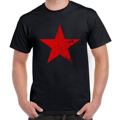 Red Communist Star Cuba Men's T-Shirt S / Black