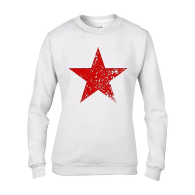 Red Communist Star Cuba Women's Sweatshirt Jumper XL / White