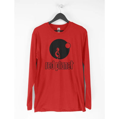 Red Planet Records Long Sleeve T-Shirt - Detroit Techno Acid House XXL / Red
