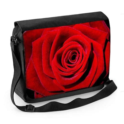 Red Rose Laptop Messenger Bag
