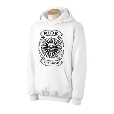 Ride or Hide Hoodie M / White