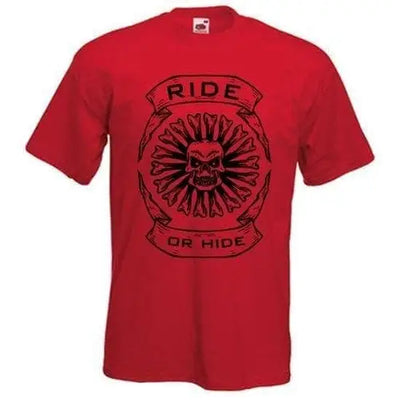 Ride or Hide Mens T-Shirt XXL / Red