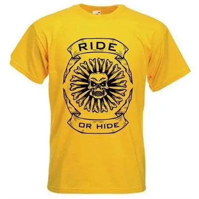 Ride or Hide Mens T-Shirt XXL / Yellow
